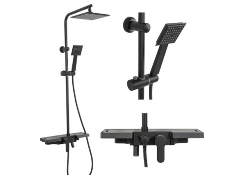 Душевая система Rea Bravo Black P0636