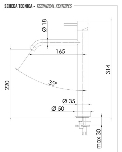 Смеситель для раковины Remer X Style X11LXLBG, золото брашированное