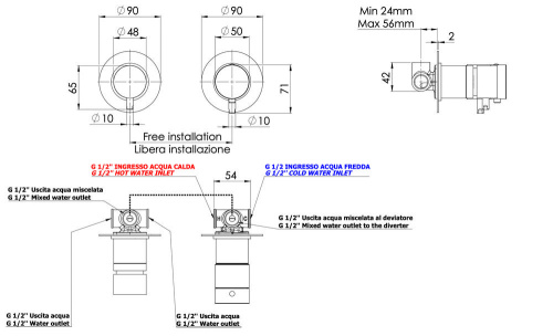Смеситель для душа Remer X Style XT96XV, сталь
