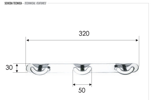 Крючок тройной Remer RB313CR