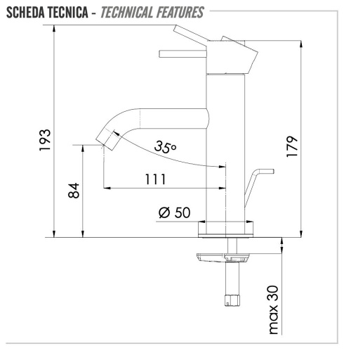 Смеситель для раковины Remer X Style X10DO, золото глянцевое 