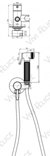 Гигиенический душ Vivi Felice 4515 Cromo-Nero opaco