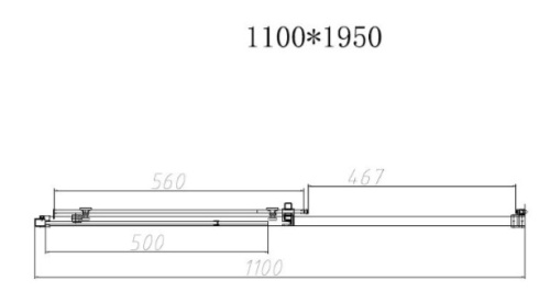 Душевая дверь Vincea Slim-N VDS-4SN110CLGM