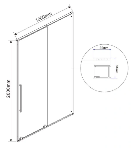 Душевая дверь Vincea Arno VPS-1A150CL