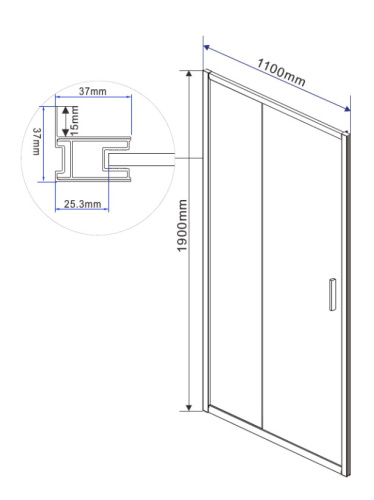 Душевая дверь Vincea Garda VDS-1G110CL