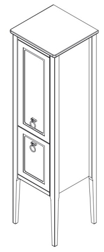 Пенал напольный Caprigo Jersey 34350 R-SF024