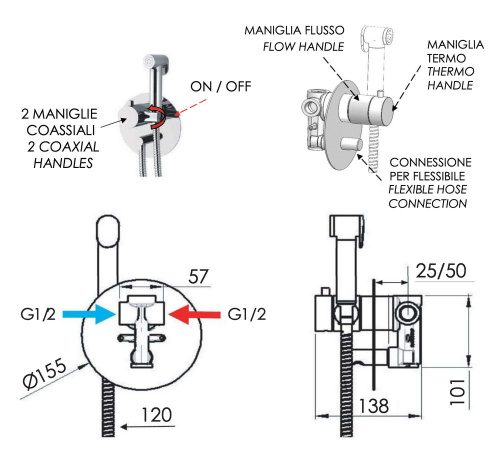 Гигиенический душ Daniel Suvi Thermo ST206424DC15