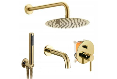 Душевая система Rea Lungo Gold P4125