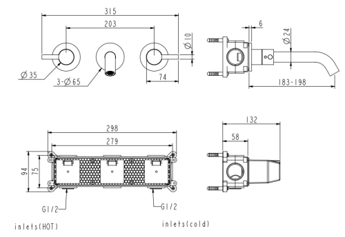 Смеситель для раковины Nemo Round NM-2316CR chrome