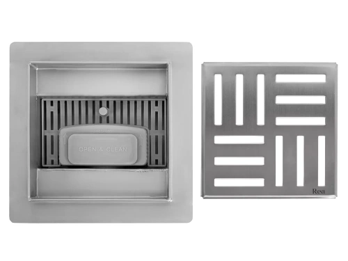 Трап для душа Rea Cross 150x150 nikiel matt G6201