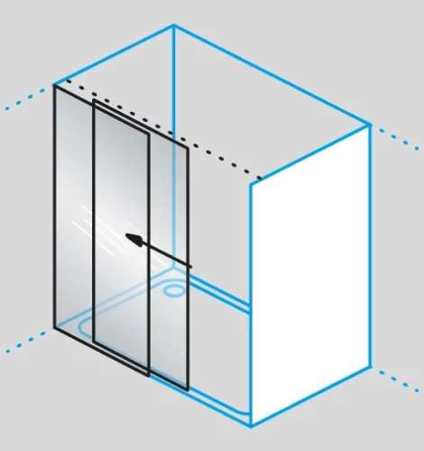 Душевая дверь Kolpa-San Libra N 120-L black transparent 517490