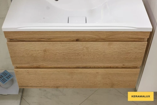 Тумба подвесная Vela Каскад Дуб Галифакс 80П под Milen TU27149