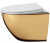 Унитаз подвесной Rea Carlo Mini Rimless Gold White C0669 Унитаз подвесной Rea Carlo Mini Rimless Gold White C0669