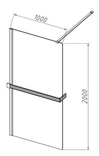 Душевая стенка Vincea Walk-In HR VSW-4HR100CGB