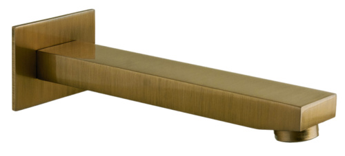 Излив настенный 18 см Remer Qubika 91QVO, бронза