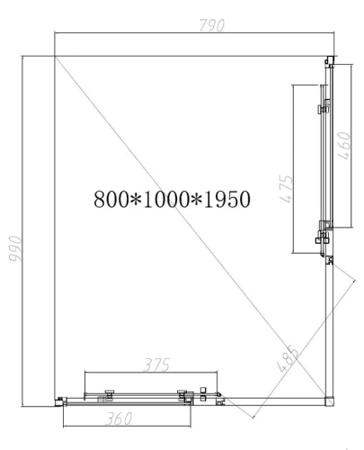 Душевой уголок Vincea Slim-N VSS-4SN8010CL