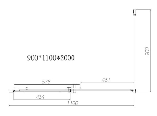 Душевой уголок Vincea Dice VSR-4D9011CL