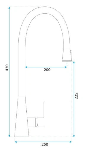 Смеситель для мойки Rea Mild black matt B4800