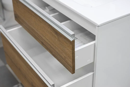 Тумба подвесная Vela 80П дуб шерман коньяк коричневый TU27151