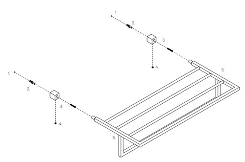 Полка с полотенцедержателем 60 см Decor Walther Corner KHT 0561360