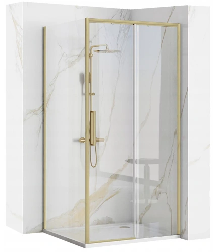 Душевая стенка Rea Rapid gold matt 80 K4704