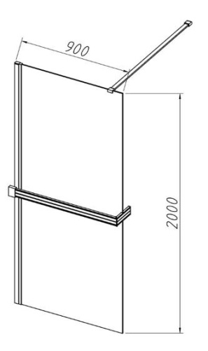Душевая стенка Vincea Walk-In HR VSW-4HR900CGG
