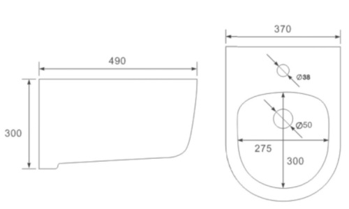 Биде подвесное Vincea Evo VB1-34S