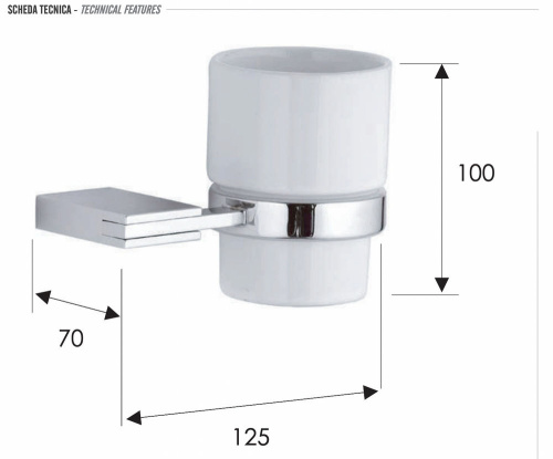 Стакан Remer Flat FT15CR