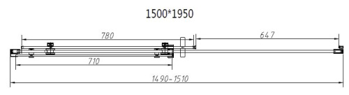 Душевая дверь Vincea Como-N VDS-4CN150CLB
