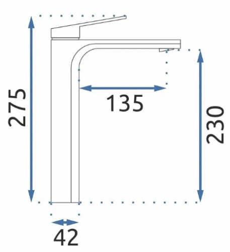 Смеситель для умывальника Rea Marco tytan B5062