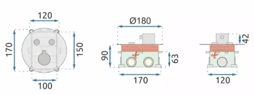 Душевая система Rea Lungo miler rose gold P6613