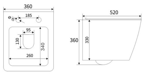 Унитаз подвесной Nemo 883-2YG