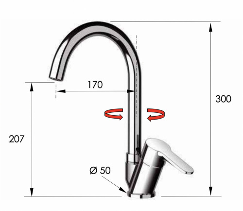 Смеситель для кухни Remer Winner W42B