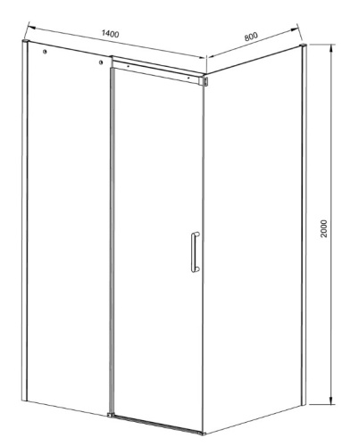 Душевой уголок Vincea Dice VSR-4D8014CLGM