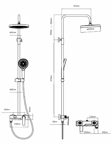 Душевая система Vincea VSFS-413GM
