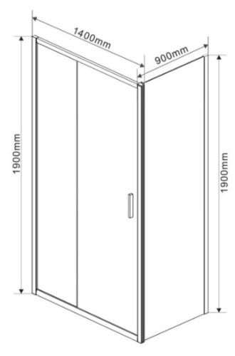 Душевой уголок Vincea Garda VSR-1G9014CLG