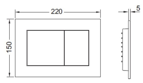Кнопка смыва Tece Now 9240407 черный матовый