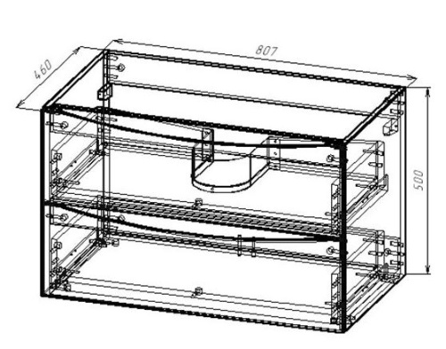 Тумба подвесная Vincea Mia 800 G.White VMC-2MC800GW