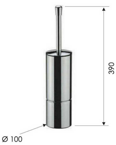 Ёршик настенный/напольный Remer RB465NO, черный матовый