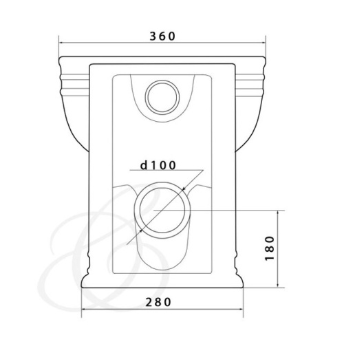 Унитаз приставной Caprigo Armonia 5823