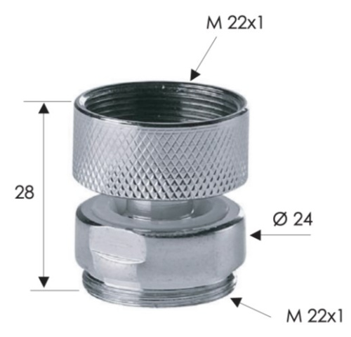 Переходник шарнирный М22г*М22ш Remer 81SN