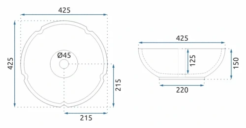 Умывальник Rea Felicia U7504