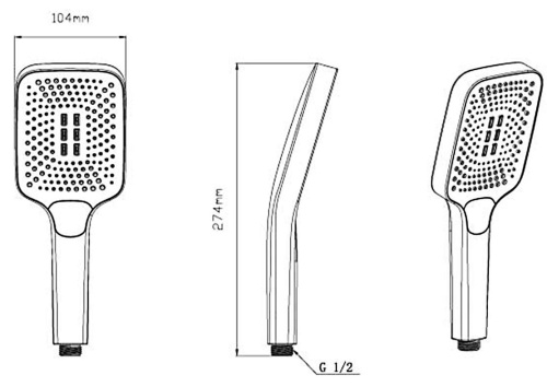 Ручной душ со шлангом Vincea VSHN-41HBG