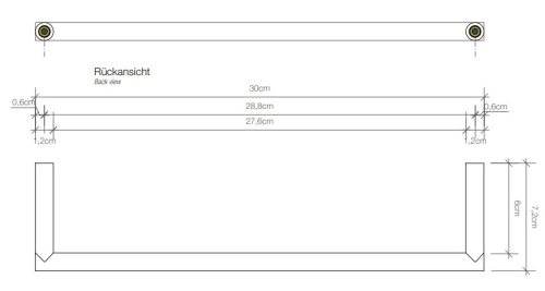 Полотенцедержатель 30 см Decor Walther Mikado HTE30 0520720