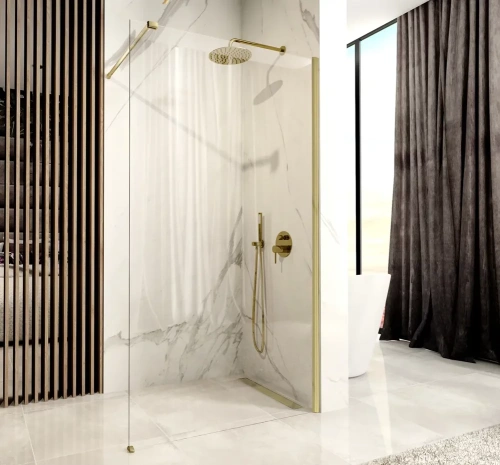 Душевая стенка Rea Aero gold matt 100x195 K4701