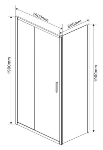 Душевой уголок Vincea Garda VSR-1G8015CLG