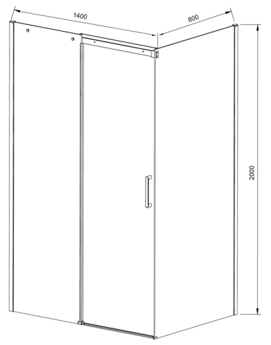 Душевой уголок Vincea Dice VSR-4D8014CL