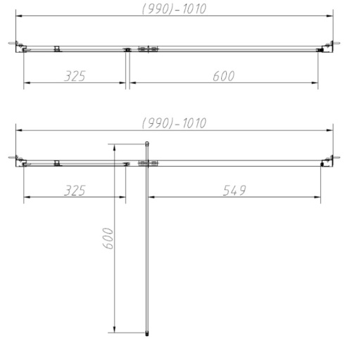 Душевая дверь Vincea Slim-N VDP-4SN100CLB