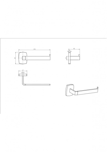 Бумагодержатель CeramaLux Cube 12607