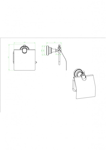 Бумагодержатель CeramaLux Elegance 95807